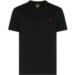 Camisetas negras de algodón de cuello redondo manga corta con cuello redondo con logo Ralph Lauren Polo Ralph Lauren para hombre 