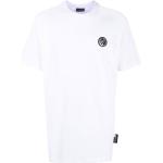 Camisetas deportivas blancas de poliester rebajadas manga corta con cuello redondo con logo Plein Sport talla XL para hombre 