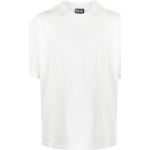 Camisetas blancas de algodón de manga corta manga corta con cuello redondo Diesel para mujer 