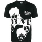 Camisetas negras de algodón de manga corta The Beatles manga corta con cuello redondo para hombre 