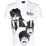 Camisetas blancas de algodón de manga corta The Beatles manga corta con cuello redondo para hombre 