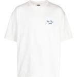 Camisetas blancas de algodón de manga corta manga corta con cuello redondo con logo YMC para hombre 