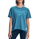 Camisetas azules de fitness rebajadas Under Armour talla M para mujer 