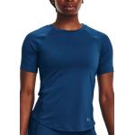 Camisetas azules de tejido de malla de running rebajadas Under Armour Rush talla M para mujer 