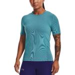 Camisetas azules de fitness rebajadas Under Armour Rush talla XS para mujer 