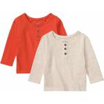 Camisetas rojas de algodón de manga larga infantiles 1 mes de materiales sostenibles para bebé 