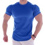 Camisetas deportivas grises de poliester tallas grandes manga corta informales talla 3XL para hombre 