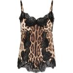 Tops marrones de poliamida de tirantes con tirantes finos sin mangas leopardo Dolce & Gabbana talla 3XL para mujer 