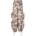 Pantalones cargo marrones de algodón ancho W38 militares con logo Amiri talla L para mujer 