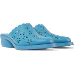 Zapatos azules de piel suave de piel formales floreados Camper talla 39 para mujer 