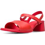 Sandalias rojas de poliester de cuero rebajadas Camper talla 40 para mujer 