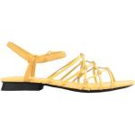 Sandalias amarillas de goma de cuero con velcro Camper talla 36 para mujer 