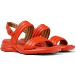 Sandalias rojas de cuero de tiras con tacón de cuña Camper talla 35 para mujer 