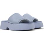 Sandalias azules de cuero con plataforma acolchadas Camper talla 37 para mujer 