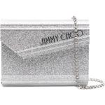 Bolsos grises de plástico de mano con estampados con logo Jimmy Choo con purpurina para mujer 