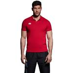 Polos rojos de algodón de rugby tallas grandes informales con logo CANTERBURY OF NEW ZELAND talla 4XL para hombre 