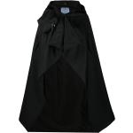 Abrigos orgánicos negros con capucha  con escote cruzado con logo Prada talla L para mujer 