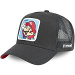 Gorras trucker negras de poliester Mario Bros Mario para hombre 