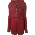 Cárdigans largos rojos de lino manga larga con cuello alto vintage YOHJI YAMAMOTO talla XS para mujer 
