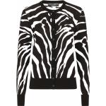 Cárdigans negros de piel rebajados manga larga con cuello redondo zebra Dolce & Gabbana asimétrico talla S para mujer 