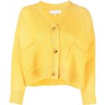 Cárdigans amarillos de lana manga larga con cuello redondo de punto MACKINTOSH para mujer 