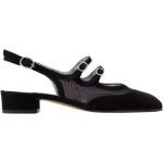 Sandalias negras de goma de tiras rebajadas de punta redonda con tacón hasta 3cm Carel talla 36 para mujer 