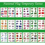 CARGEN® Bandera Nacional Tatuajes Temporales Para