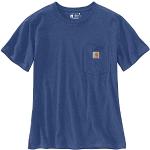 Camisetas azules de manga corta manga corta con cuello redondo Carhartt talla XL para mujer 