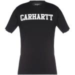 Camisetas negras de algodón de manga corta manga corta con cuello redondo con logo Carhartt talla XL para hombre 