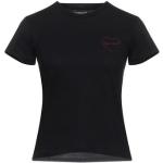 Camisetas negras de algodón de manga corta manga corta con cuello redondo de punto Carhartt talla XS para mujer 