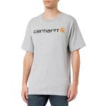 Camisetas grises de manga corta rebajadas manga corta con cuello redondo con logo Carhartt talla XS para hombre 