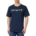 Camisetas azul marino de manga corta rebajadas manga corta con cuello redondo con logo Carhartt talla XS para hombre 
