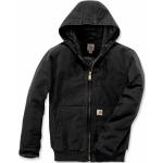 Abrigos negros de algodón con capucha  manga larga de punto Carhartt Active talla L para hombre 