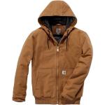 Abrigos marrones de algodón con capucha  manga larga de punto Carhartt Active talla L para hombre 