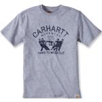 Camisetas grises de algodón de cuello redondo rebajadas con cuello redondo de punto Carhartt talla S para hombre 