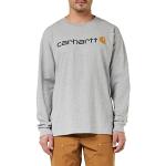 Camisetas estampada grises rebajadas manga larga con cuello redondo con logo Carhartt talla L para hombre 