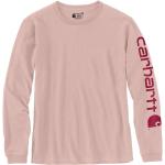 Camisas rosas de algodón de manga larga manga larga con logo Carhartt Workwear talla XL para mujer 