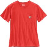 Camisetas rojas de poliester de cuello redondo con cuello redondo de punto Carhartt Workwear talla XL para mujer 