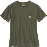 Camisetas verdes de poliester de cuello redondo con cuello redondo de punto Carhartt Workwear talla XL para mujer 