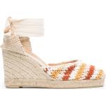 Zapatos multicolor de goma de tacón rebajados Castañer con crochet talla 39 para mujer 