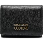 Cartera negras de cuero de piel rebajadas plegables con logo VERSACE Jeans Couture para hombre 