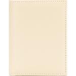 Billetera blancas de cuero plegables con logo Comme des Garçons para mujer 