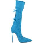 Botas azules de tela de piel  rebajadas con tacón de aguja Casadei talla 39 para mujer 