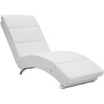 Sofás chaise longue blancos de cuero modernos acolchados 