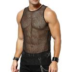 Camisetas transparentes de tejido de malla de tirantes  tallas grandes sin mangas talla XXL para hombre 