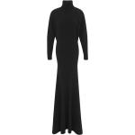 Vestidos negros de manga larga maxi manga larga de punto Saint Laurent Paris para mujer 