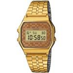 Relojes dorados de oro de pulsera digital con logo Casio para mujer 