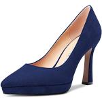 Zapatos azul marino de denim de tacón de verano oficinas talla 37 para mujer 