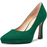 Zapatos verdes de denim de tacón de verano oficinas talla 36 para mujer 