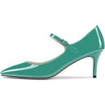 Zapatos turquesas de denim de tacón de verano con tacón de 5 a 7cm oficinas talla 39 para mujer 